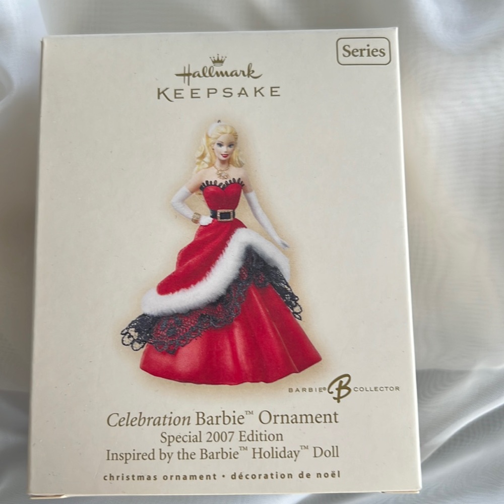 2007 NRFB Celebration Barbie Hallmark Ornament